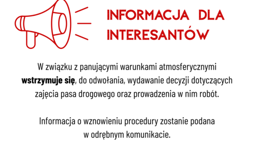 wstrzymanie zajęcia pasa